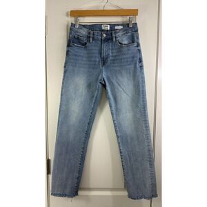 Kensie Jeans Women's Vintage Luxe The Slim Jeans Frayed Hem Size 6 / 28